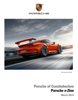 March 2015 - Porsche of Conshohocken
