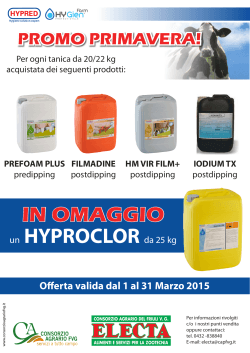 IN OMAGGIO un HYPROCLOR da 25 kg