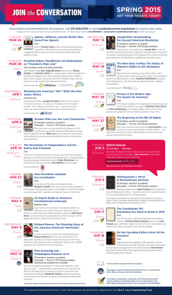 JOIN the CONVERSATION - National Constitution Center