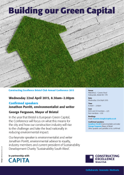 Building our Green Capital - Constructing Excellence South West