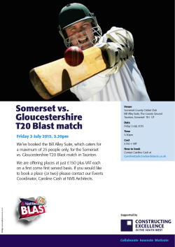 Somerset vs. Gloucestershire T20 Blast match
