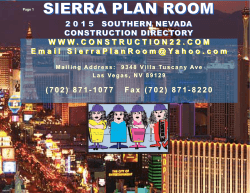 table of contents - Sierra Plan Room
