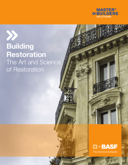 Building Restoration Brochure - BASF Construction North America