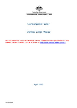 Clinical Trials Ready - Consultation Paper