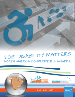 2015 disAbility mAtters - Springboard Consulting