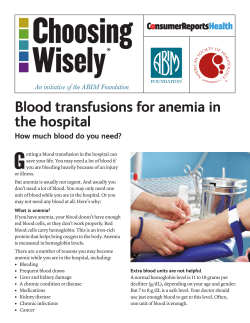 Blood transfusions for anemia in the hospital