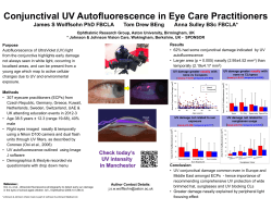 Conjunctival UV Autofluorescence in Eye Care Practitioners