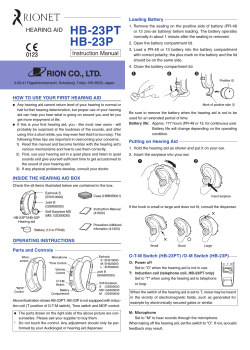 HB-23PT/HB-23P Instruction Manual