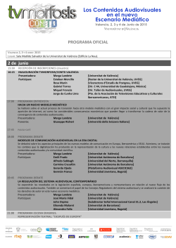 imprimir programa - contd - Universitat de ValÃ¨ncia