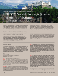 UNESCO World Heritage Sites in the Heart of Europe