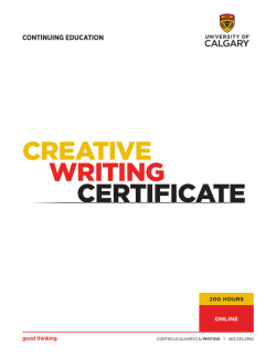 CREATIVE WRITING CERTIFICATE