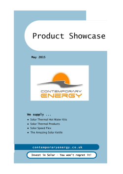 Product Showcase - Contemporary Energy Ltd