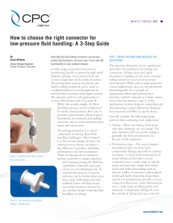 How to choose the right connector White Paper