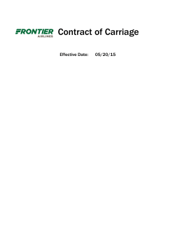 Contract Of Carriage