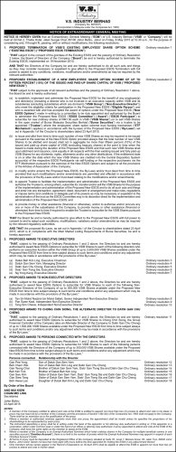 V.S. Industry Berhad - Notice of EGM