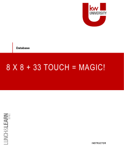 8 X 8 + 33 TOUCH = MAGIC!