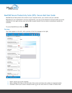 MaaS360 Secure Productivity Suite (SPS): Secure Mail User Guide