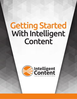 Getting Started With Intelligent Content