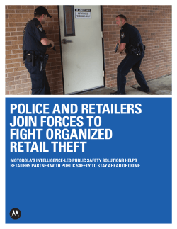 Intelligence-Led Public Safety - POLICE AND RETAILERS JOIN