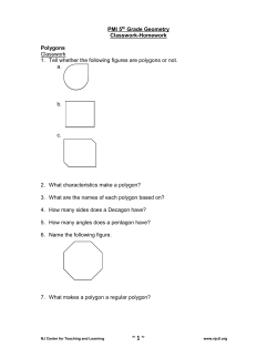 PMI 5th Grade Geometry Classwork-Homework Polygons