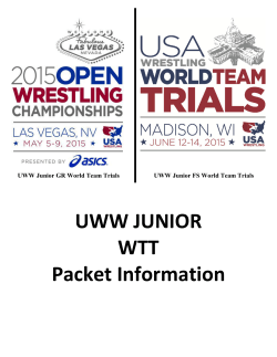 UWW JUNIOR WTT Packet Information - TheMat.com