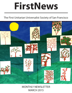 The First Unitarian Universalist Society of San Francisco MONTHLY