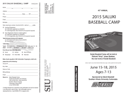 Saluki Baseball Camp Brochure - Continuing Education and