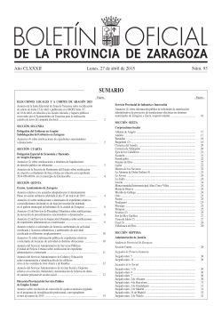SUMARIO - Diputaci&Atilde;&sup3;n Provincial de Zaragoza