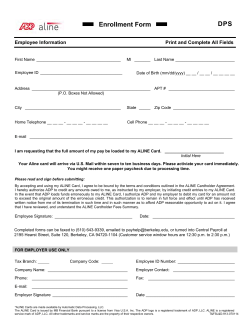 Aline enrollment form