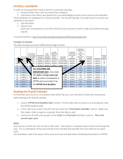 Instructions on "How to read" the payroll calendar