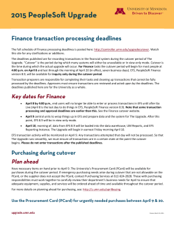 Finance one-page handout