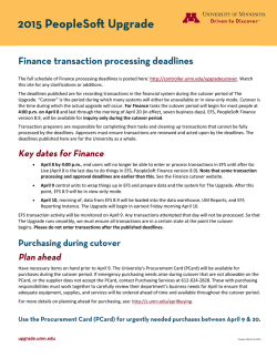 Finance one-page handout