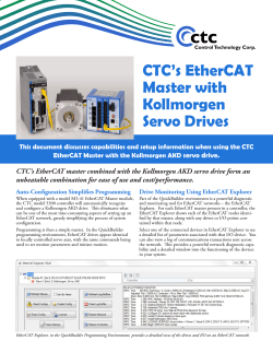 EtherCAT Master with Kollmorgen Drives