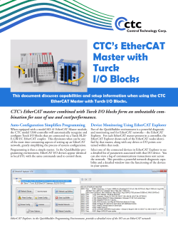 CTC`s EtherCAT Master - Turck - Control Technology Corporation