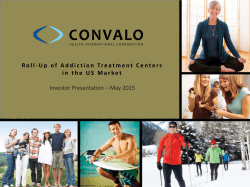 Roll-Up of Addiction Treatment Centers in the US Market Investor