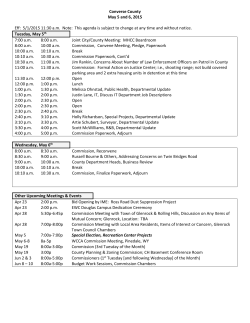 County Commissioners` May 5 & 6, 2015 Agenda