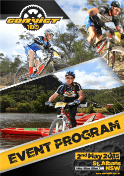 Convict 100 Event Program 2015