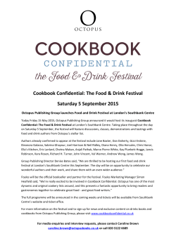 Cookbook Confidential: The Food & Drink Festival Saturday 5