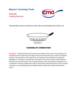 Buyers` Learning Tools Unit One: Cooking Methods