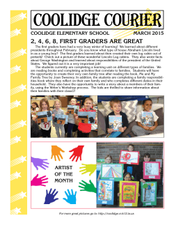 March 2015 - Coolidge Elementary School