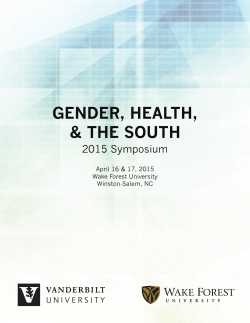 GENDER, HEALTH, & THE SOUTH