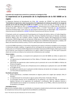 2015-04-22 Seminario sobre ISO 50000 Chile