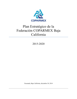 Plan EstratÃ©gico Federacion Coparmex 2015-2020