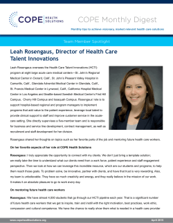 Leah Rosengaus, Director of Health Care Talent Innovations