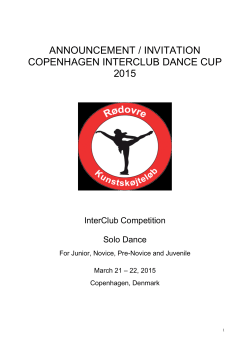 ANNOUNCEMENT / INVITATION - Copenhagen Ice Dance Cup