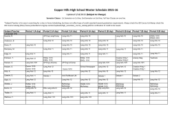 Copper Hills High School Master Schedule 2015-16