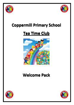 Pack - Tea-Time Club - Coppermill Primary School