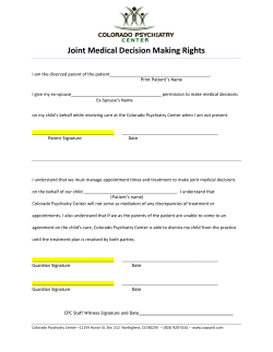 Joint Medical Decision Making Rights