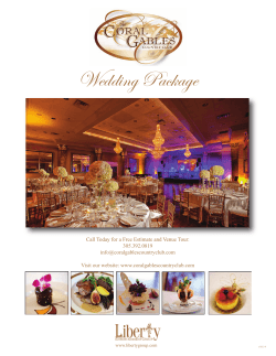 wedding menu - The Coral Gables Country Club