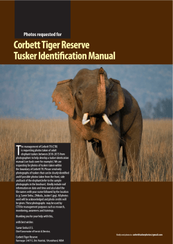 Corbett Tiger Reserve Tusker Identifcation Manual